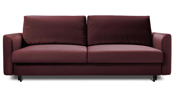 Sofagarnitur 3+3 Sitzer Schlafsofa Couch Bettfunktion Design Couch Textil Rosa