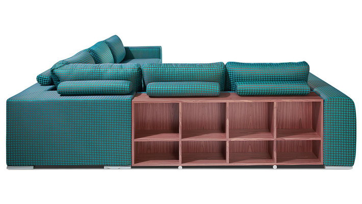 Freistehende Couch Regal Ecksofa Wohnlandschaft Sofa Polster Sitz Ecke Landhaus