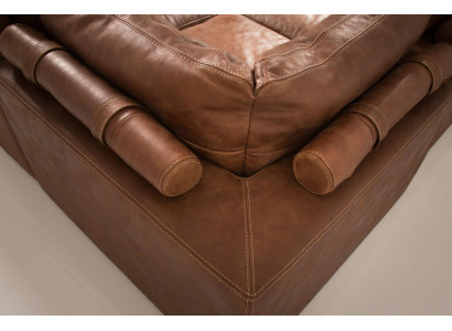 Ecksofa Moderne Sofa Eck Couch Garnitur Design Polster 100% Leder Wohnlandschaft