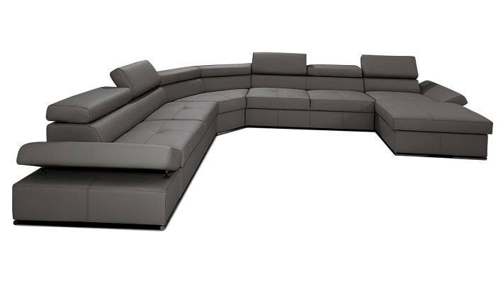 XXL Wohnlandschaft Sofa Couch Polster Design Eck Garnitur Sofas 100% ITALY LEDER