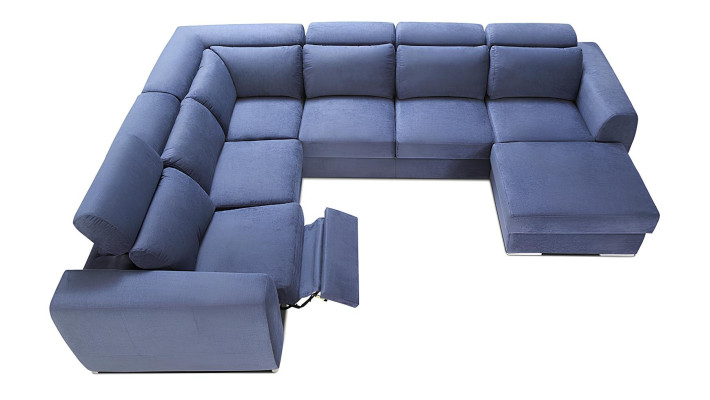 Wohnlandschaft Ecksofa Stoff U-Form Couch Design Polster Textil Eck Modern Sofas