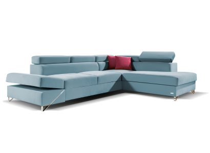 Ecksofa Stoff L-Form Bettfunktion Couch Design Polster Textil Eck Modern Gelb