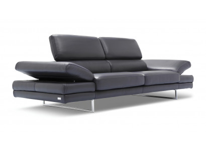 Sofa pro 2 osoby z 100% italské kůže moderní design černá