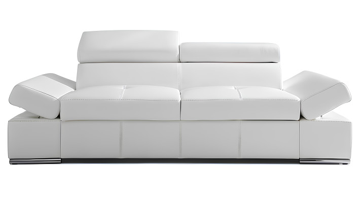 Bettfunktion 2,5 Sitzer Couch Design Polster Modern 100% Italienisches Leder Neu