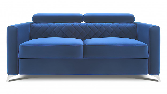 Sofa 2-místná moderní design tkanina modrá