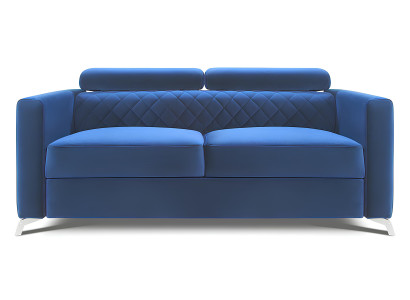 Sofa 2-místná moderní design tkanina modrá