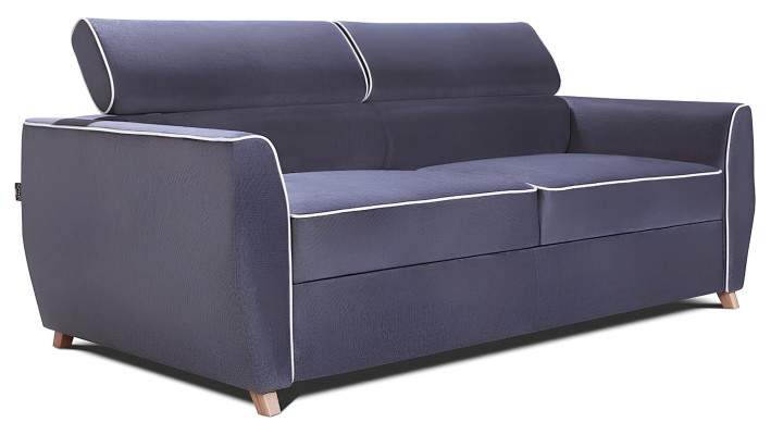 Sofa 3 Sitzer Couch Design Polster Modern Textil Stoff Bettfunktion Dreisitzer