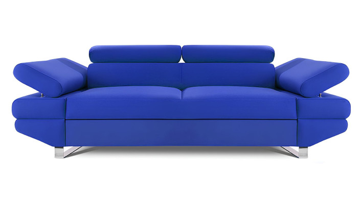 Sofa 2 Sitzer Design Polster Modern Textil Stoff Zweisitzer Couch Lila Designer