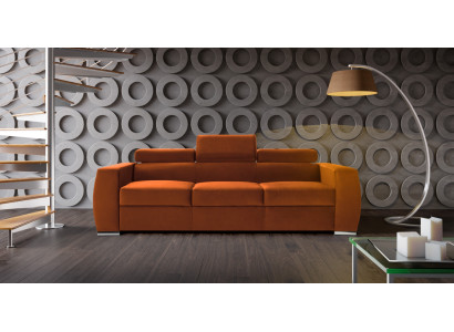Sofagarnitur 3+2+2 Sitzer Bettfunktion Design Polster Modern Textil Stoff Sofas