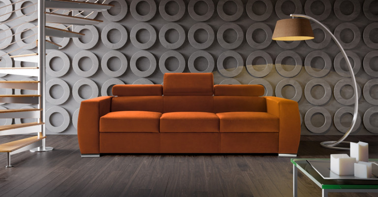 Sofagarnitur 3+2 Sitzer Bettfunktion Design Polster Modern Textil Stoff Sofas