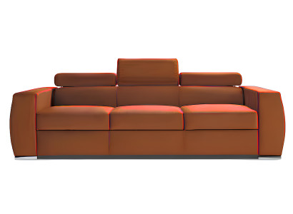 Sofa 3 Sitzer Bettfunktion Design Polster Modern Textil Stoff Sofas Dreisitzer