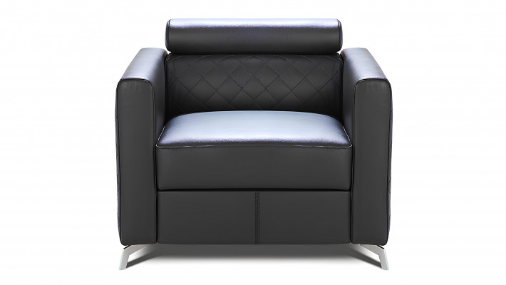 Designový čalouněný křeslo Relex 100% italská kůže lounge 1-místné