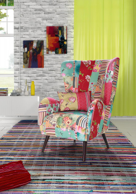 Nové designové lounge křeslo Relex z kožené tkaniny