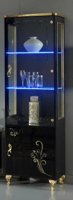Kommode Vitrine Kommoden Vitrinen Kommodenschrank Hochglanz Schrank NEU Schwarz