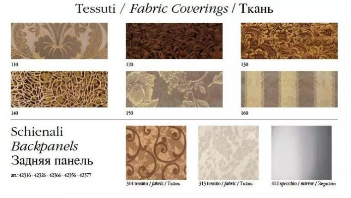 Sada klasických židlí s designovým polstrováním 4x barokní dřevo