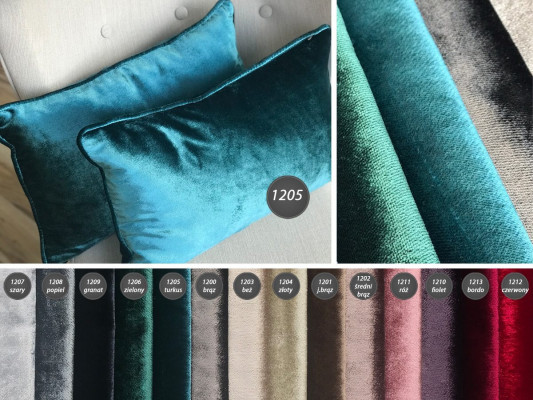 Elegantní postel z tkaniny a dřeva s moderním designem