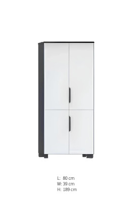 Arbeitszimmermöbel Schwarz-weißer Schrank Büromöbel Moderne Anrichte