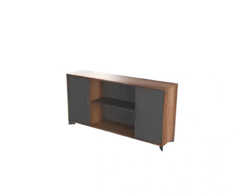 Eckschreibtisch Couchtisch Bücherregal Holz Buro Arbeitszimmer Braun