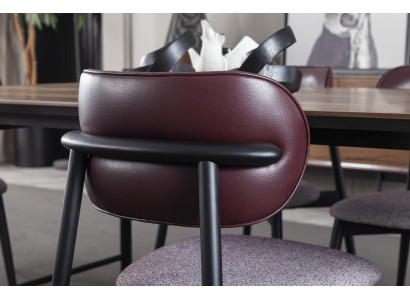 Luxus Polster Lehnstuhl Stühle Loft Designer Möbel Grau Küchen Lederstuhl