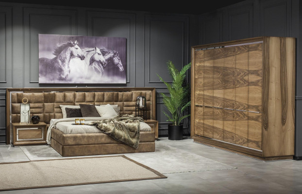 Luxus Kleiderschrank 277cm Schrank 6türige Schränke mit viel Stauraum