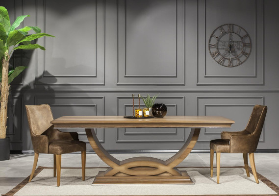 Luxus Lehnstuhl Polster Stühle Loft Designer Möbel Braun Küchen Lederstuhl