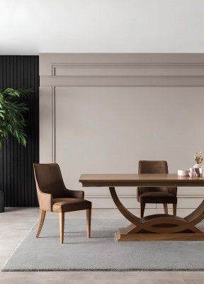 Luxusní jídelní set stůl 4x židle s regulací kredenc 5 dílů