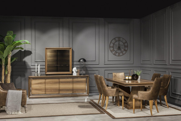 Luxusní jídelní stůl 207x101cm Elegantní jídelní stůl Dřevěný stůl Nábytek