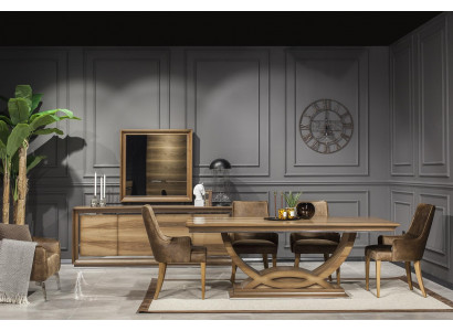 Luxusní jídelní stůl 207x101cm Elegantní jídelní stůl Dřevěný stůl Nábytek