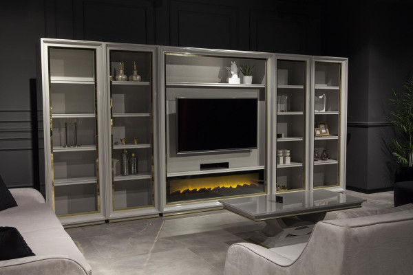 xxl wohnwand schrank wohnwände design möbel kamin feuerstelle schrankwände