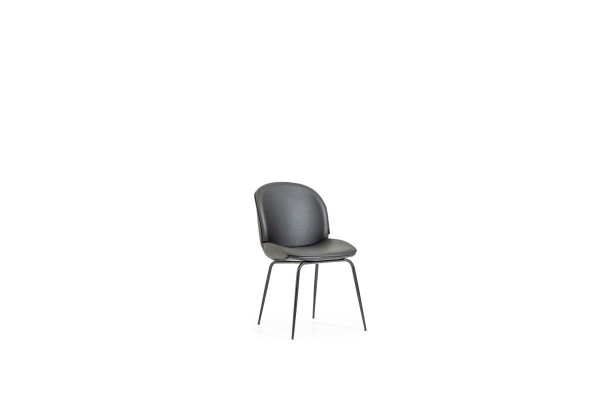 Schwarzer Stuhl in moderner Lehnstuhl Schwarz Loft Sitz Möbel Lehnstühle