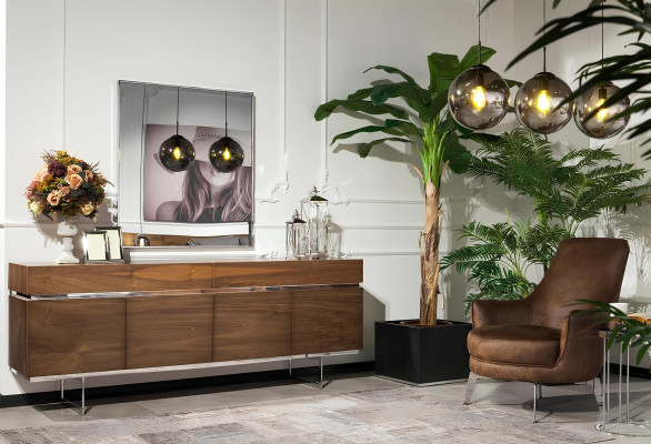 Schlafzimmer Esstisch 4x Lehnstühle Anrichte Spiegel Tisch Esstische