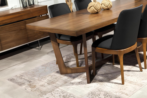 Jídelní set 9 kusů se stolem, židlemi a nábytkem