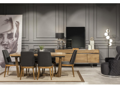 Luxusní kožené křeslo, čalouněné židle, černý loftový nábytek do kuchyně