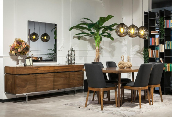 Luxusní kožené křeslo, čalouněné židle, černý loftový nábytek do kuchyně