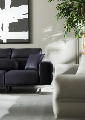 Weiche Design Couch Polster Möbel Luxus Dreisitzer Couchen Schwarz Sofas