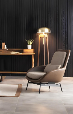 Relaxční křeslo do obývacího pokoje, hnědé, lounge nábytek