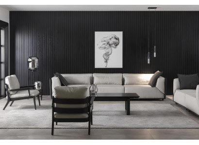 Sada 4 bílých křesel do luxusního obývacího pokoje