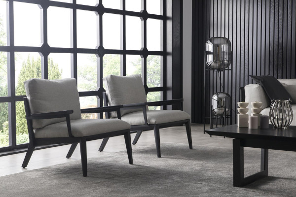 Luxus Sessel Couch Einsitzer Relax Stühle Schwarzer Rahmen Polster Stuhl