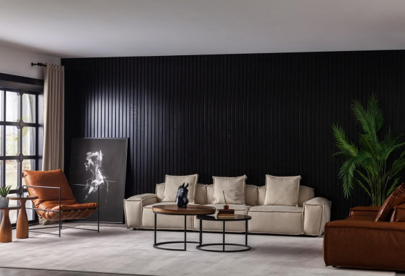 Gemütliche Wohnzimmer Couch 300cm Big Sofa Couchen Sofas Stoffsofa Textil
