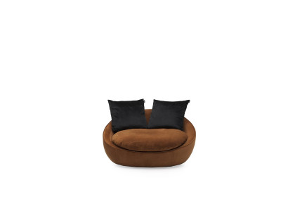 Runder Sessel Relax Stuhl Polster Einsitzer Couch Möbel Gepolstert Rund