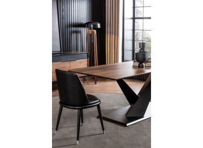 Luxusní moderní hnědý kuchyňský stůl 208x92cm