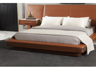 Hotelová postel Lusso Marrone v moderním, luxusním a pohodlném stylu