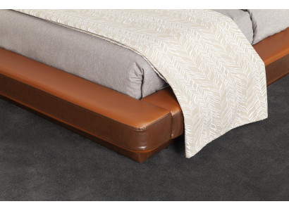 Oranžová manželská postel se 2 pohyblivými nočními stolky 3 části