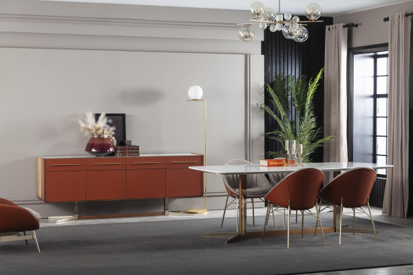 Luxus Esstisch Italienische Designer Möbel Einrichtung Tisch mit 4 Stühlen
