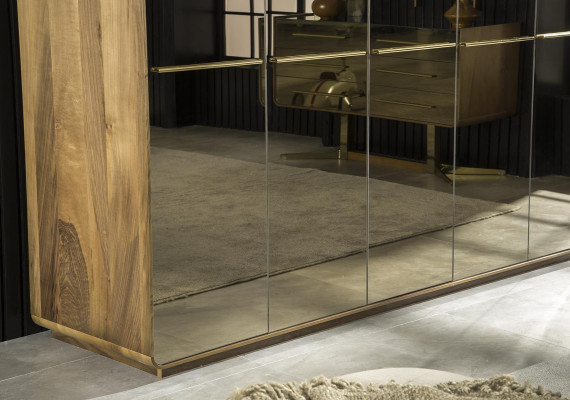 Glasschrank Kleiderschrank 266cm Schrank Kleiderschränke Möbel Schränke