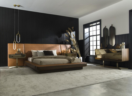 Schlafzimmer Kommode Kleiderschrank Möbel Einrichtung Glasschrank 2tlg.