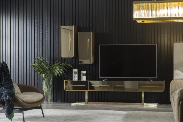 Mobilní televizor ze dřeva do obývacího pokoje