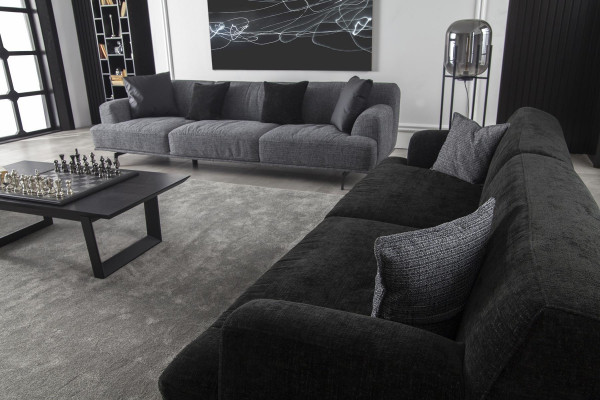 Dreisitzer Couch Polster 235 cm Stoffsofa Textil Couchen Sitzpolster Möbel