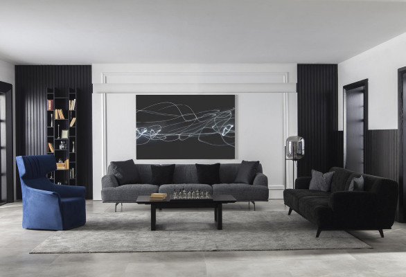 Sada pohovek 3+1 čalouněné luxusní měkké materiály