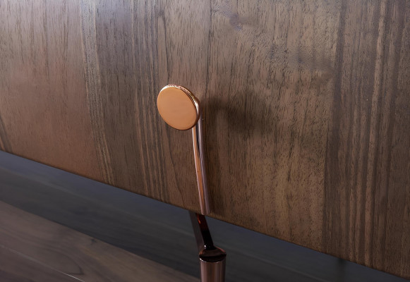 Jídelní set stůl židle kredenc 10 kusů dřevo hnědé